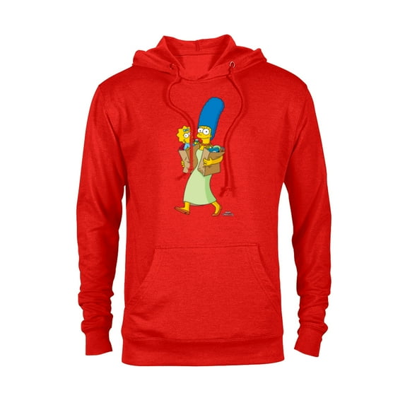 The Simpsons Marge Simpson and Maggie Grocery Run - Pullover Hoodie for Adults - Customized-Red Heather
