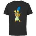 thumbnail image 1 of The Simpsons Marge Simpson and Maggie Grocery Run - Short Sleeve Cotton T-Shirt for Adults - Customized-Black, 1 of 5