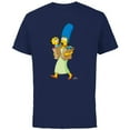 thumbnail image 1 of The Simpsons Marge Simpson and Maggie Grocery Run - Short Sleeve Cotton T-Shirt for Adults - Customized-Navy, 1 of 5
