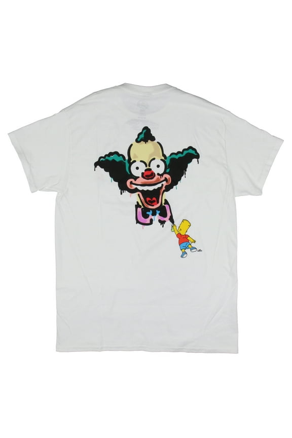 The Simpsons Men's' Bart Graffiti Krusty The Clown Double-Sided T-Shirt