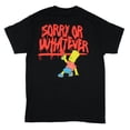thumbnail image 1 of The Simpsons Men's' Bart Graffiti Sorry Or Whatever Double-Sided T-Shirt, 1 of 5