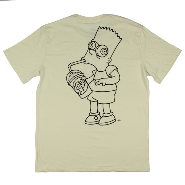 The Simpsons Men's Bart Squishy Machine Sketch Design Graphic