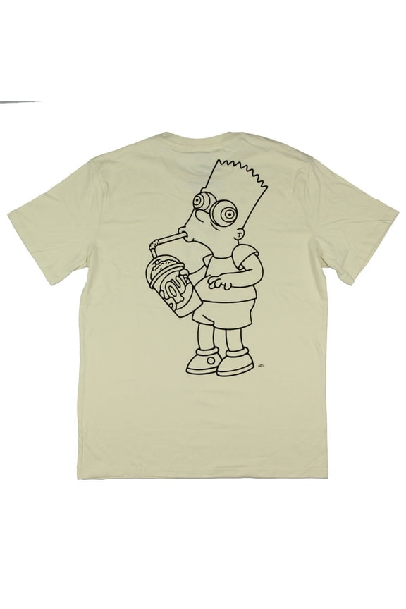 The Simpsons Men's Bart Squishy Machine Sketch Design Graphic Print Adult Short Sleeve T-Shirt