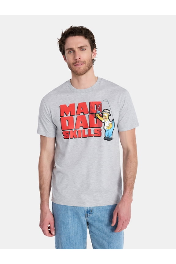 , Men's & Big Men's Father's Day Graphic Tee, Mad Dad, Sizes XS-5XL