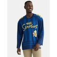 thumbnail image 1 of The Simpsons Men's & Big Men's Graphic Hockey Jersey with Long Sleeves, Sizes XS-3XL, 1 of 5