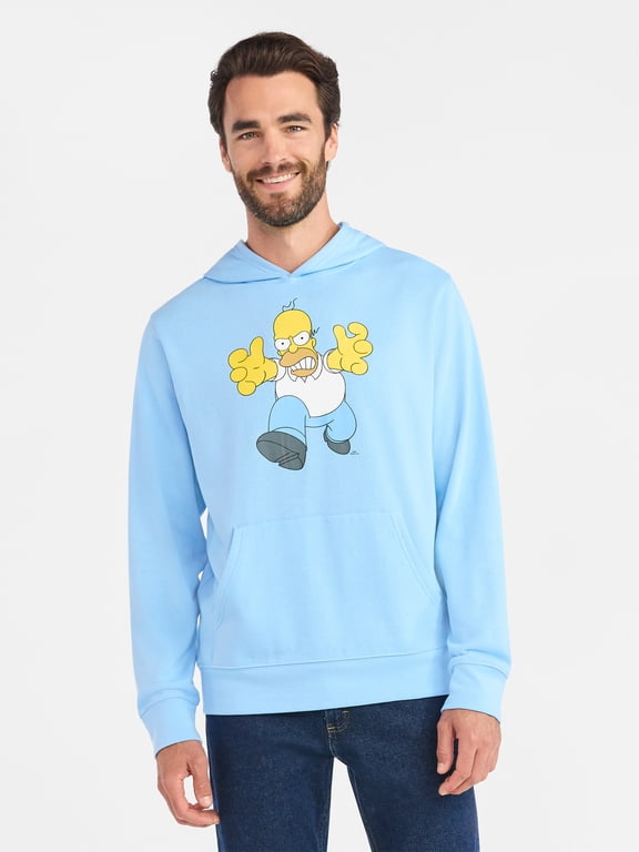 Men's and Big Men's Homer Graphic Hoodie with Long Sleeves, Sizes XS-5XL