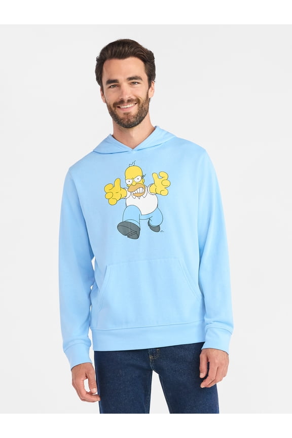 Men's and Big Men's Homer Graphic Hoodie with Long Sleeves, Sizes XS-5XL