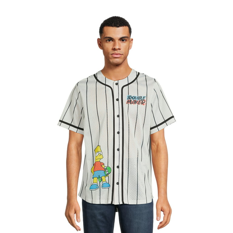 The Simpsons Men's Graphic Baseball Jersey, Sizes S-xl, Size: Small, Beige