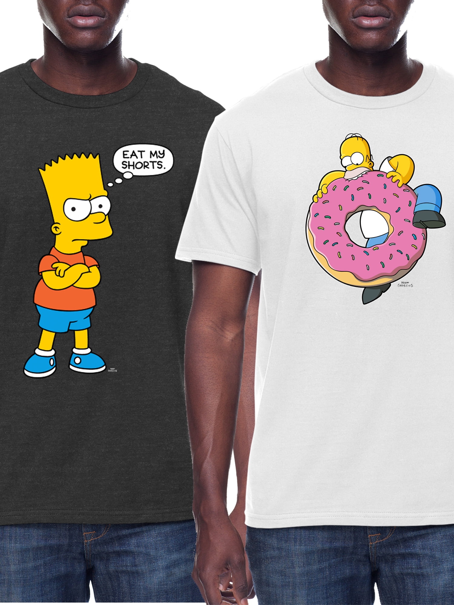 The Simpsons Men's Graphic Shirt Homer Donut, Sizes S-3XL, Mens T-Shirts - Walmart.com