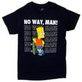 thumbnail image 1 of The Simpsons Men's Officially Licensed Homer, Bart, & Marge Graphic Print Tee T-Shirt (Small, Black (No Way, Man!)), 1 of 1