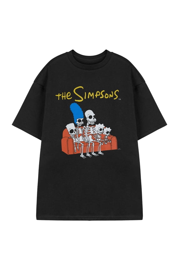 Skeleton Couch Mens Black Short Sleeved T-Shirt | XXL | Made by Vanilla Underground