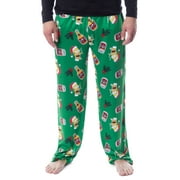 SEVEN TIMES SIX The Simpsons Mens' Christmas Homer Duff Beer and Holly Sleep Pajama Pants