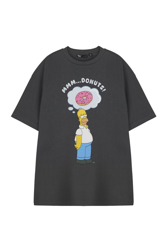 Donuts Mens Charcoal Short Sleeved T-Shirt | 3XL | Made by Vanilla Underground