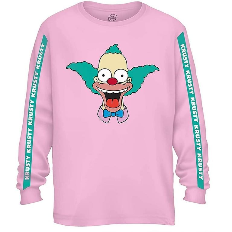 The Simpsons Mens Krusty The Clown Shirt Krusty Long Sleeve Logo