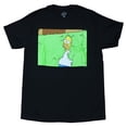 thumbnail image 1 of The Simpsons Men's Officially Licensed Homer, Bart, & Marge Graphic Print Tee T-Shirt (Small, Black (Homer Bushes)), 1 of 1
