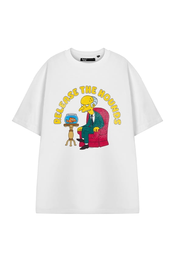 Release The Hounds Mens White Short Sleeved T-Shirt | M | Made by Vanilla Underground