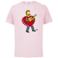 thumbnail image 1 of The Simpsons Ned Flanders Singing Heart - Short Sleeve Cotton T-Shirt for Adults - Customized-Soft Pink, 1 of 5