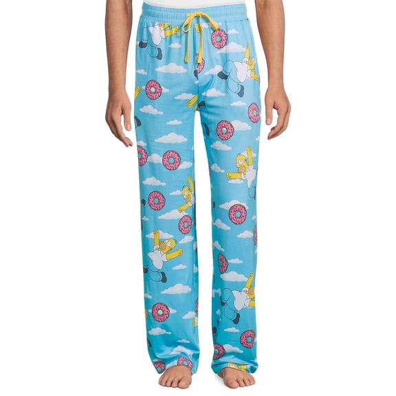 The Simpsons Pajama Pants Men's Homer Simpson In The Sky Lounge PJ Bottoms