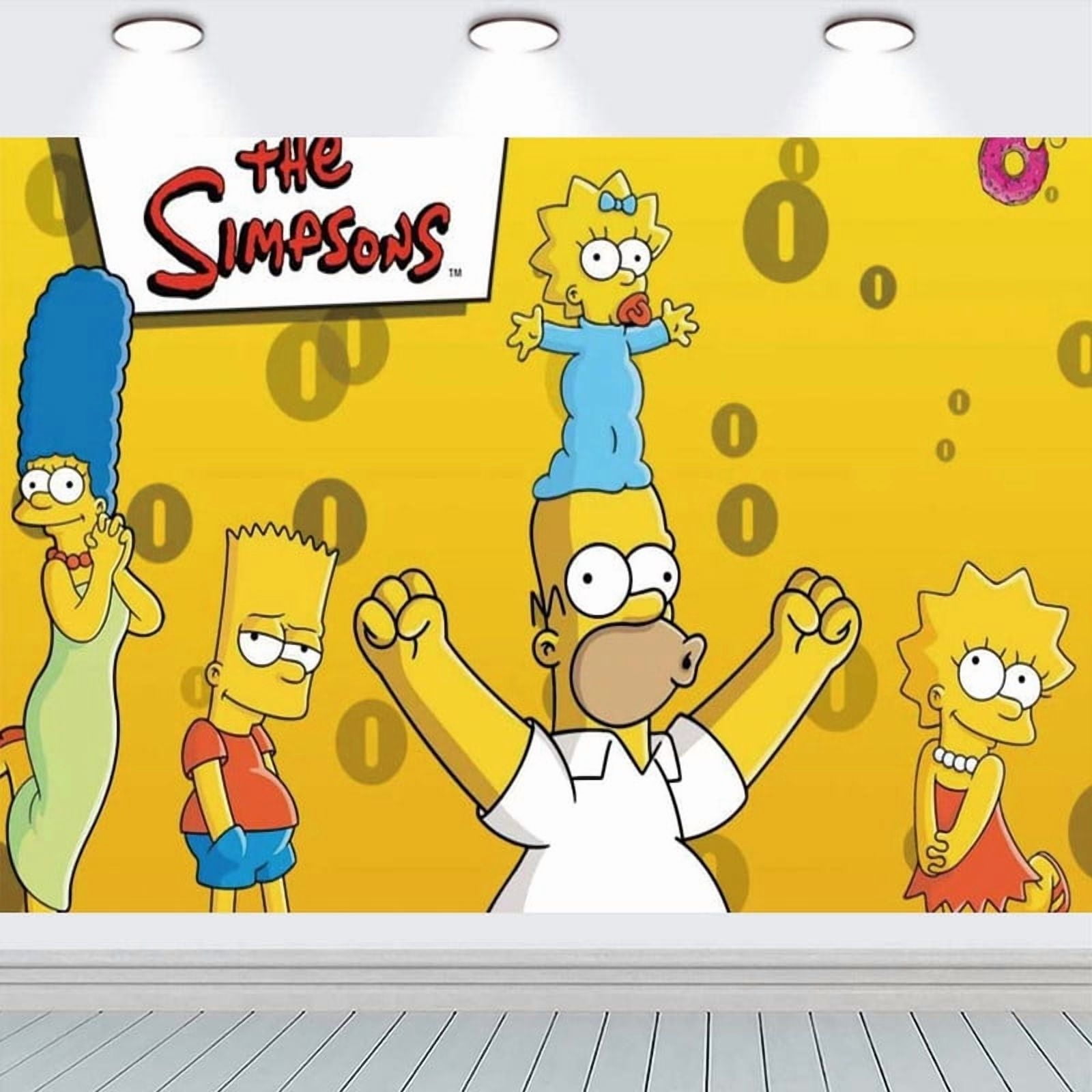 The Simpsons Party Supplies Background Backdrop Taspestry Banner Poster Decor Decorations