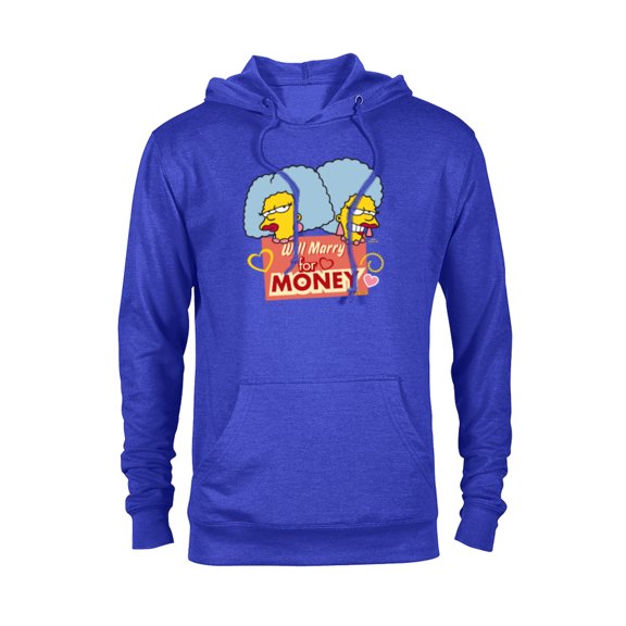 The Simpsons Patty and Selma Will Marry for Money Retro - Pullover Hoodie for Adults - Customized-Royal