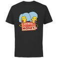 thumbnail image 1 of The Simpsons Patty and Selma Will Marry for Money Retro - Short Sleeve Cotton T-Shirt for Adults - Customized-Black, 1 of 5