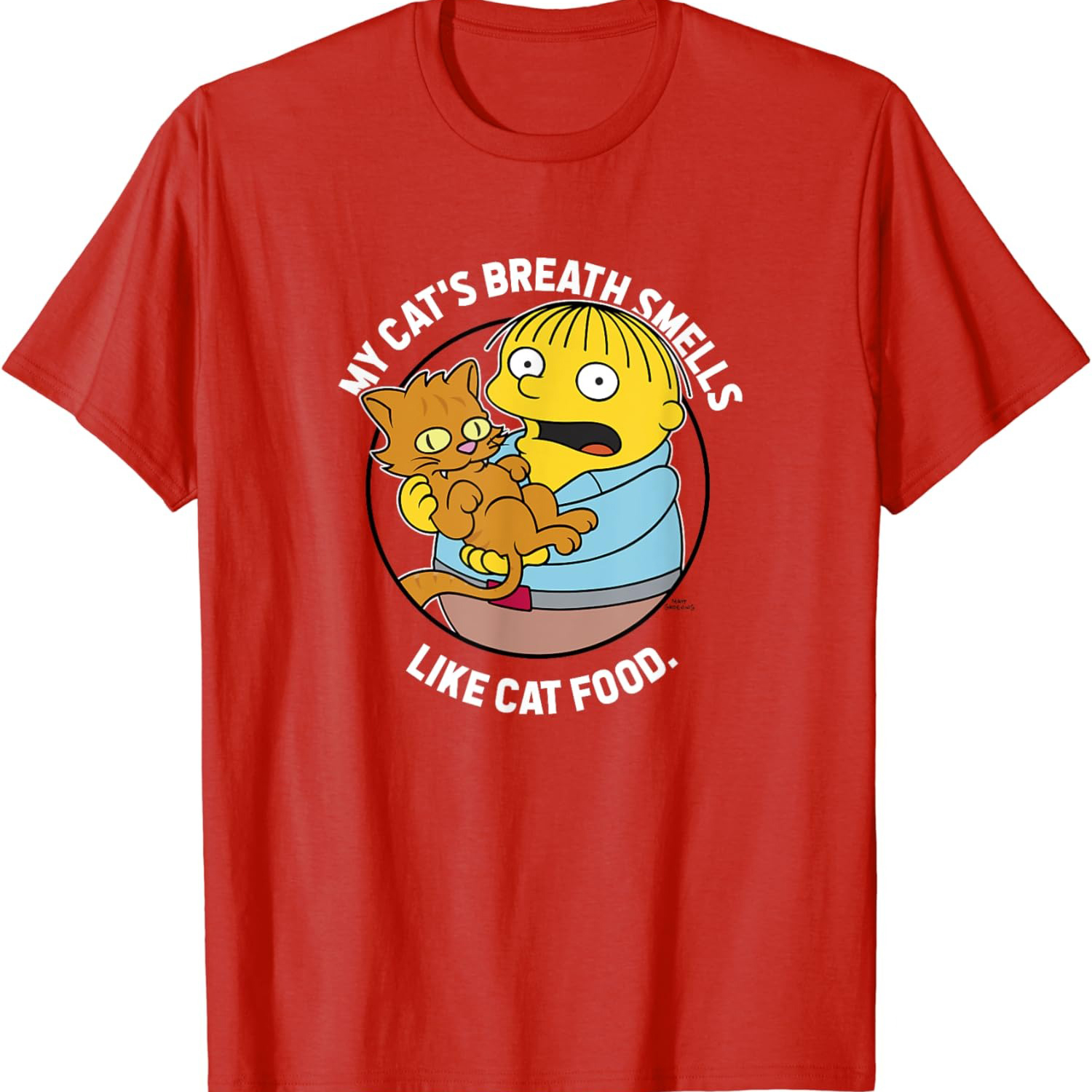 The Simpsons Ralph My Cat's Breath Smells Like Cat Food TShirt