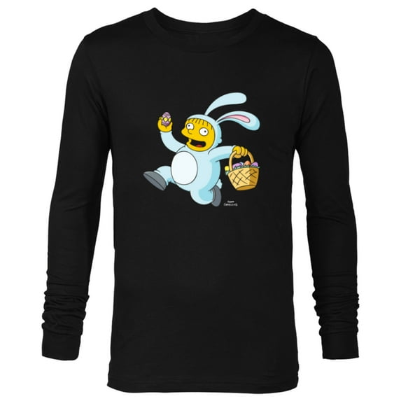 The Simpsons Ralph Wiggum Easter Bunny Funny - Long Sleeve T-Shirt for Men - Customized-Black