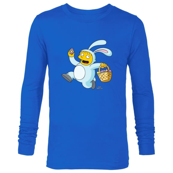 The Simpsons Ralph Wiggum Easter Bunny Funny - Long Sleeve T-Shirt for Men - Customized-Royal