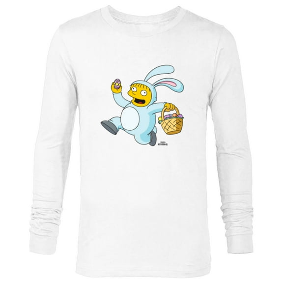 The Simpsons Ralph Wiggum Easter Bunny Funny - Long Sleeve T-Shirt for Men - Customized-White