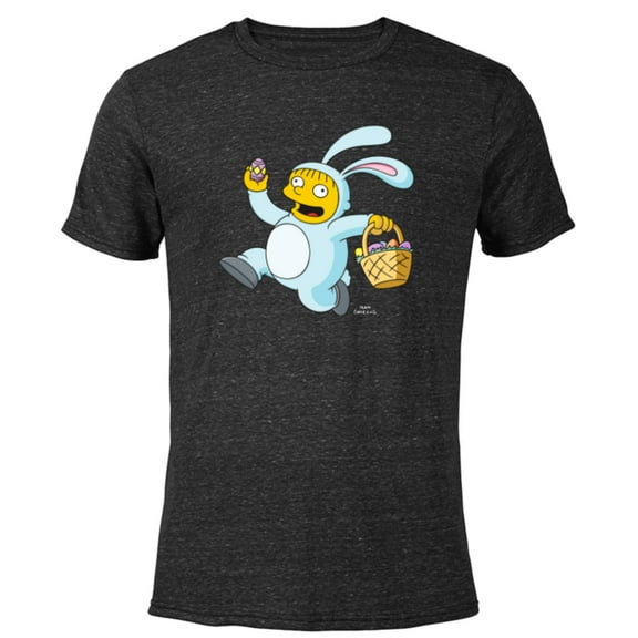The Simpsons Ralph Wiggum Easter Bunny Funny - Short Sleeve Blended T-Shirt for Adults - Customized-Black