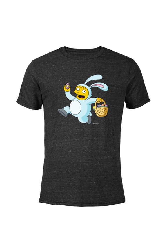 Ralph Wiggum Easter Bunny Funny - Short Sleeve Blended T-Shirt for Adults - Customized-Black