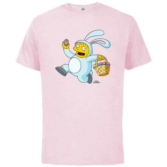 The Simpsons Ralph Wiggum Easter Bunny Funny - Short Sleeve Cotton T-Shirt for Adults - Customized-Soft Pink