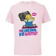 thumbnail image 1 of The Simpsons Ralph Wiggum I’m Kicking it Old Style - Short Sleeve Cotton T-Shirt for Adults - Customized-Soft Pink, 1 of 5