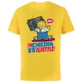 thumbnail image 1 of The Simpsons Ralph Wiggum I’m Kicking it Old Style - Short Sleeve Cotton T-Shirt for Adults - Customized-Yellow, 1 of 5
