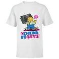 thumbnail image 1 of The Simpsons Ralph Wiggum I’m Kicking it Old Style - Short Sleeve T-Shirt for Kids - Customized-White, 1 of 5