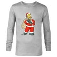 thumbnail image 1 of The Simpsons Santa Homer Holiday - Long Sleeve T-Shirt for Men – Customized-Athletic Heather, 1 of 5