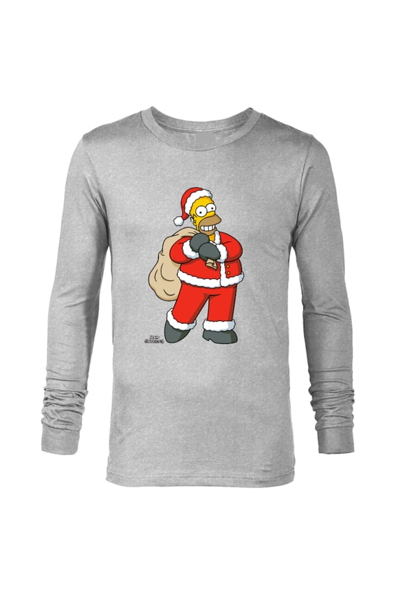 Santa Homer Holiday - Long Sleeve T-Shirt for Men – Customized-Athletic Heather