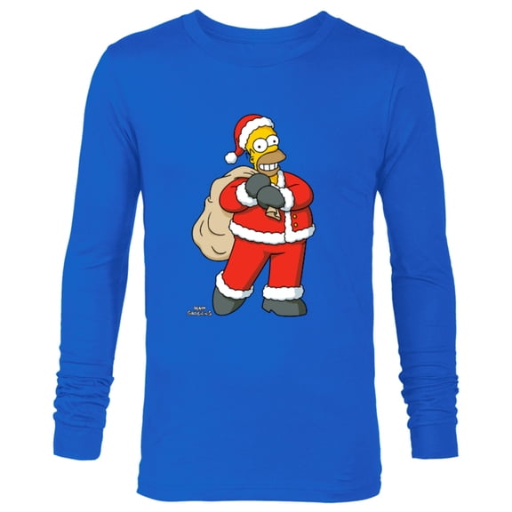 The Simpsons Santa Homer Holiday - Long Sleeve T-Shirt for Men – Customized-Royal