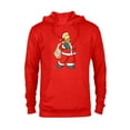 thumbnail image 1 of The Simpsons Santa Homer Holiday - Pullover Hoodie for Adults – Customized-Red Heather, 1 of 5