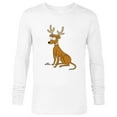 thumbnail image 1 of The Simpsons Santa’s Little Helper Reindeer Ears Holiday - Long Sleeve T-Shirt for Men – Customized-White, 1 of 5