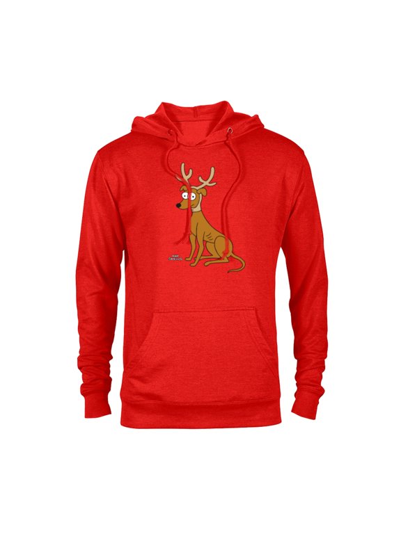 Santa’s Little Helper Reindeer Ears Holiday - Pullover Hoodie for Adults – Customized-Red Heather