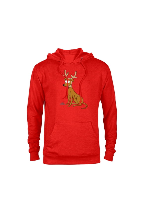 Santa’s Little Helper Reindeer Ears Holiday - Pullover Hoodie for Adults – Customized-Red Heather