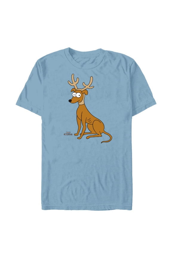 Santa’s Little Helper Reindeer Ears Holiday - Short Sleeve Blended T-Shirt for Adults – Customized-Ocean Blue
