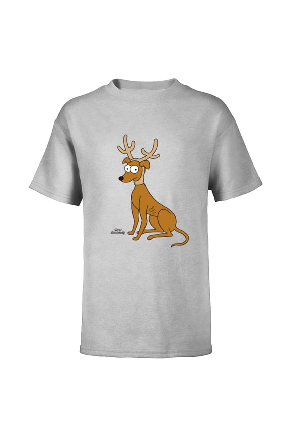 Santa’s Little Helper Reindeer Ears Holiday - Short Sleeve T-Shirt for Kids – Customized-Athletic Heather