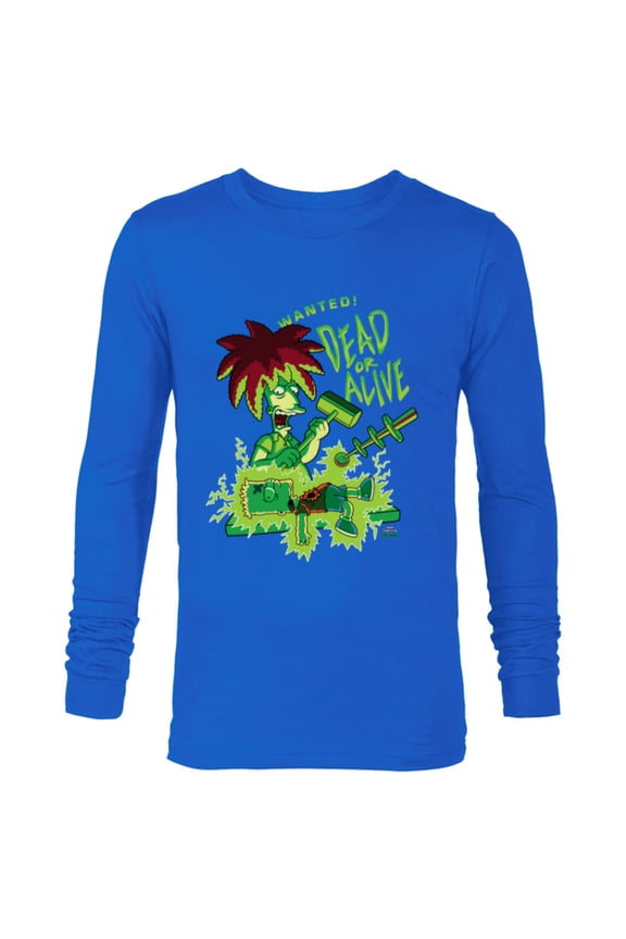 Side Show Bob Wanted Dead or Alive - Long Sleeve T-Shirt for Men - Customized-Navy