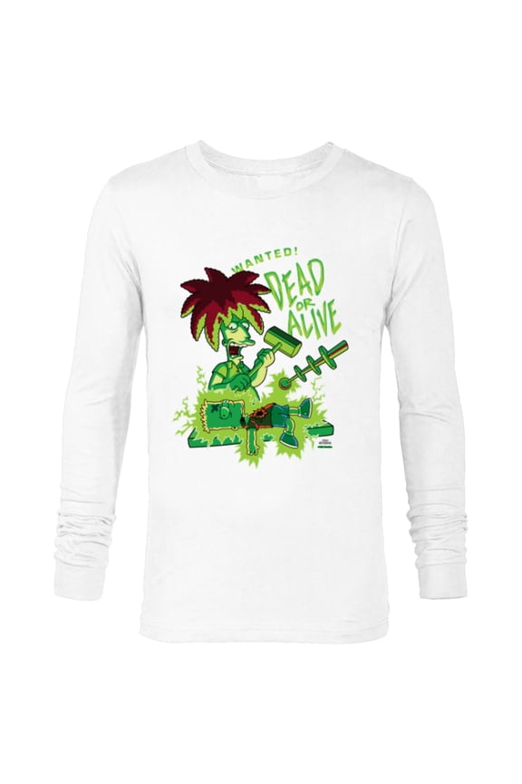 Side Show Bob Wanted Dead or Alive - Long Sleeve T-Shirt for Men - Customized-White