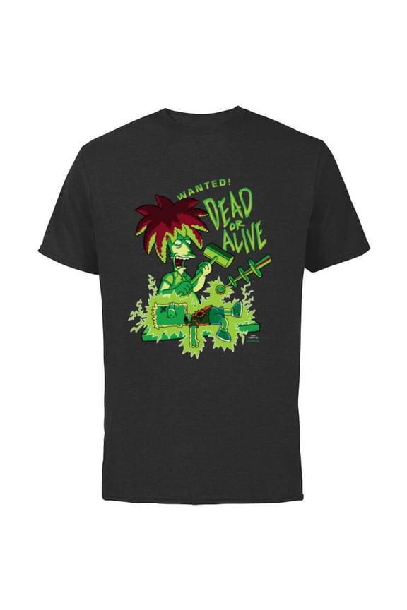 Side Show Bob Wanted Dead or Alive - Short Sleeve Cotton T-Shirt for Adults - Customized-Black