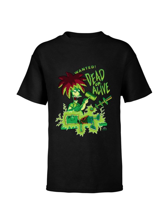 Side Show Bob Wanted Dead or Alive - Short Sleeve T-Shirt for Kids - Customized-Black