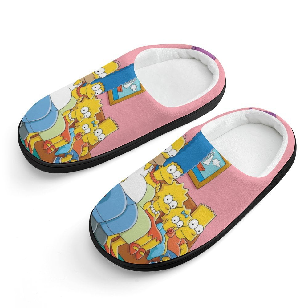 The Simpsons Slippers for Kids, Cute Soft Plush Anti-slip Fluffy Fuzzy ...