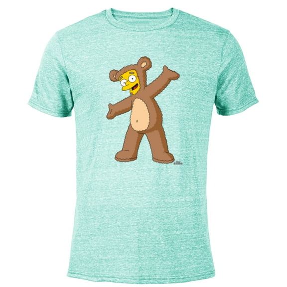 The Simpsons Smithers Bobo Bear Costume - Short Sleeve Blended T-Shirt for Adults - Customized-Ocean Blue